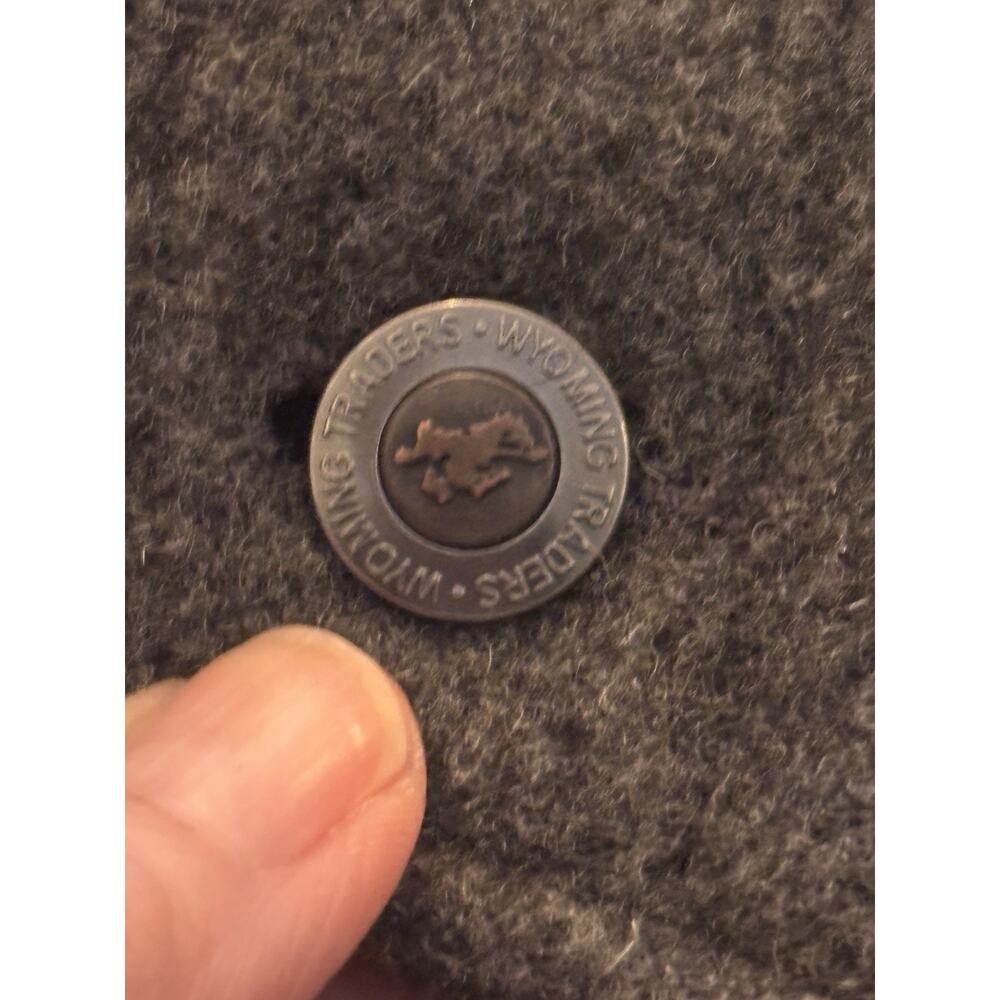 Wyoming Traders Mens Vest 100% Virgin Wool Size L Western Cowboy Rodeo Gray - Picture 8 of 10